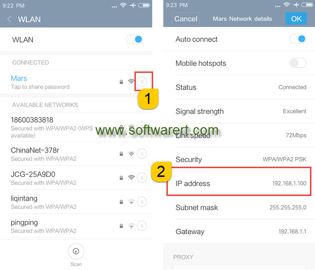 Find out IP address of Xiaomi & Redmi phones