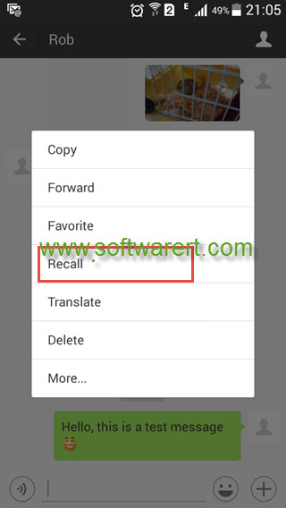 recall wechat messages on android mobile phone