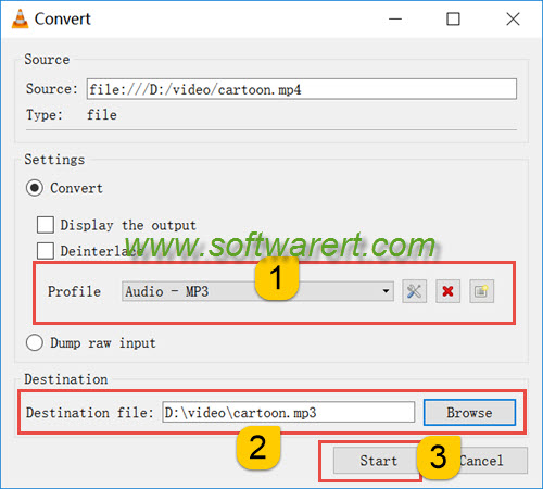 convert video to audio mp3 using vlc media player on pc