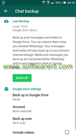 backup whatsapp chats messages on android phone