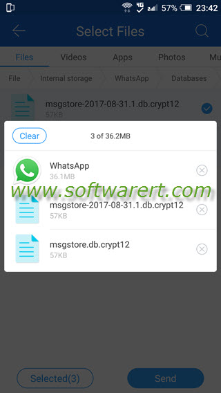 transfer whatsapp & backups between android phones using shareit