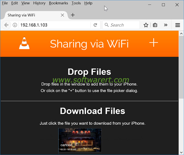 vlc iphone and pc wifi transfer
