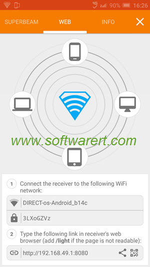 transfer files android phone superbeam web share