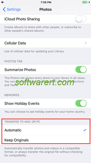 iphone 8 x transfer photos to mac pc settings