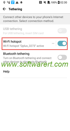 turn on wifi hotspot on lg mobile phone