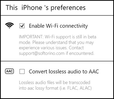 enable wifi connection for waltr on windows PC