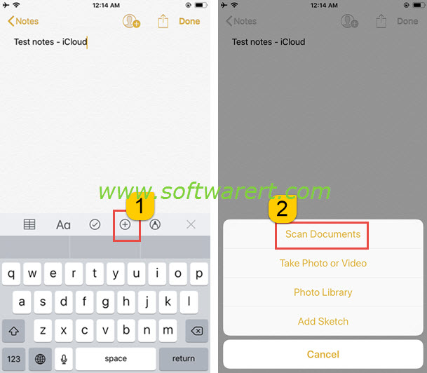 scan documents using notes app on iphone