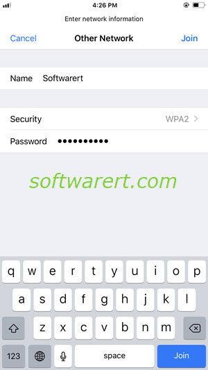 join hidden wireless network manually from iphone