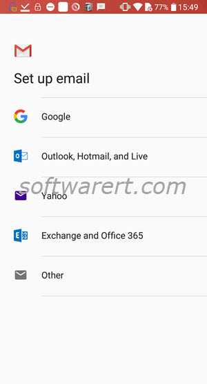 set up email account in gmail app on android phone