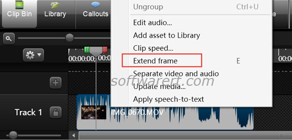 extend frame duration in video using camtasia studio for windows