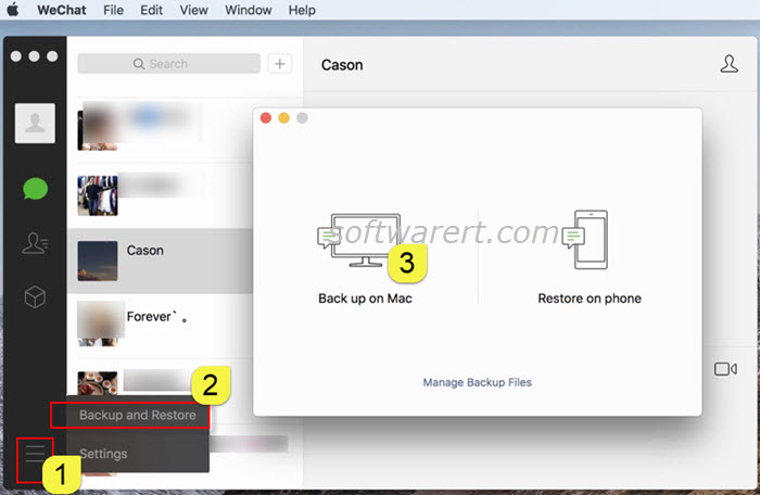 backup wechat chat history to mac