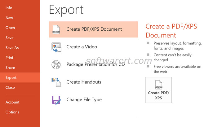 export ppt pptx as pdf in powerpoint for windows