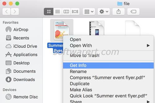 get file info in finder on mac