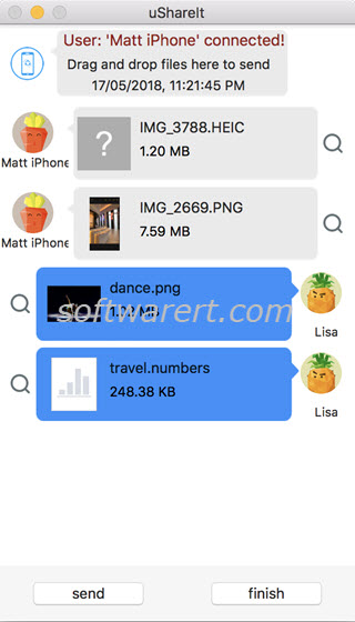 mac to iphone file transfer using ushareit
