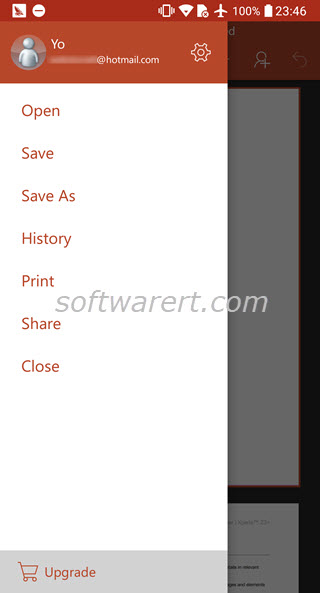 microsoft office powerpoint menu for android