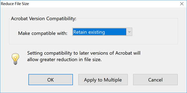 reduce file size using acrobat on windows computer