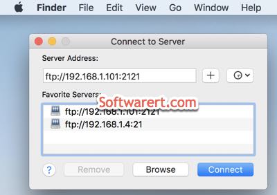 connect to ftp server from finder on mac