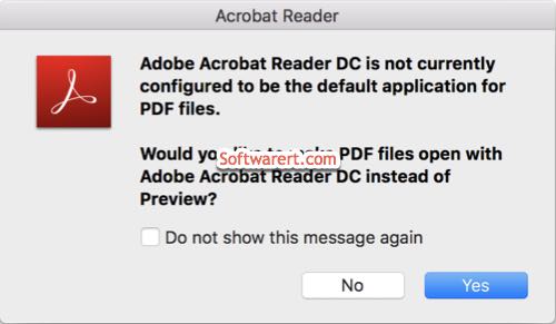 make adobe acrobat reader dc the default pdf application on mac - prompt