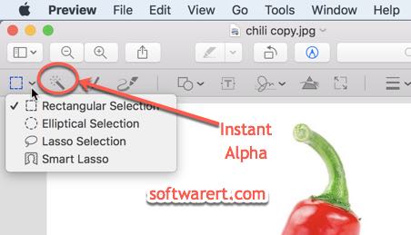 selection tools in preview on mac