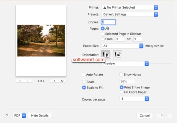make all pdf pages same size using preview print on amac
