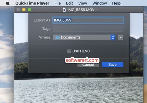 convert iphone hevc mov videos to AVC h264 using quicktime player on mac