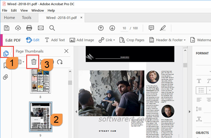 delete pdf pages using adobe acrobat pro windows pc