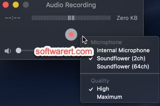 quicktime player to record audio from soundflower on mac