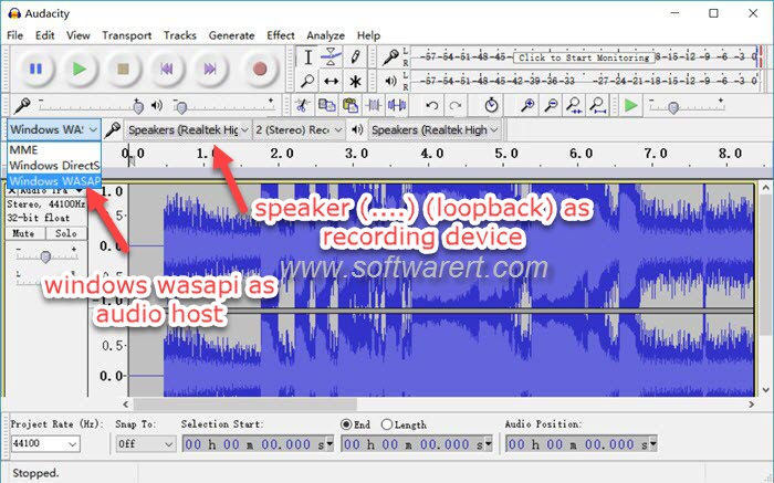 record system audio audacity for windows