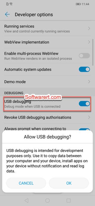 usb debugging developer options huawei mobile phones