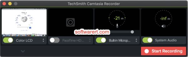 camtasia recorder to record microphone sound input and system audio on mac