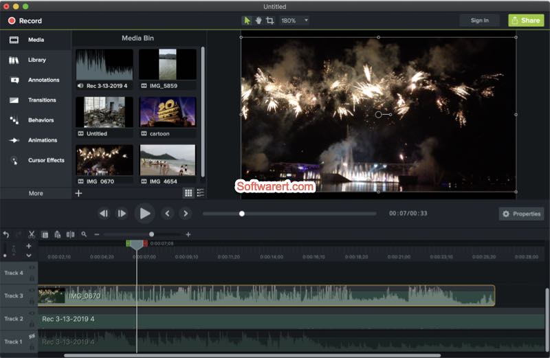 Camtasia screen recorder, video editor for mac