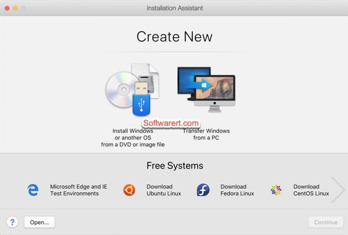 Parallels Desktop for Mac installation assistant