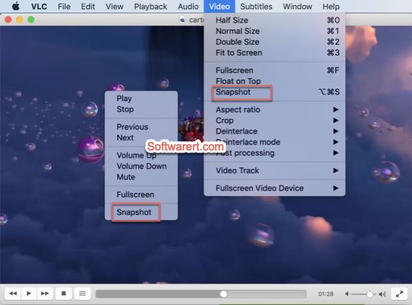 take video snapshots VLC media player for mac