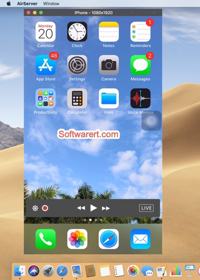 mirror iPhone screen to Mac airserver