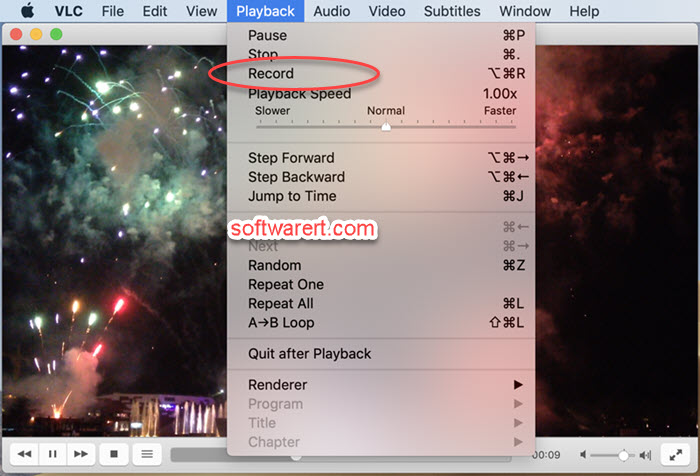 record video playback in VLC media player for Mac