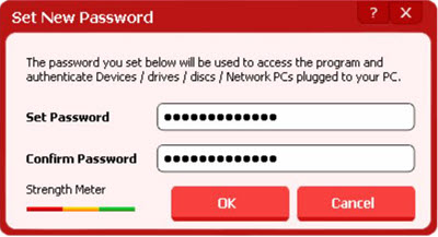 USB block set password protection windows