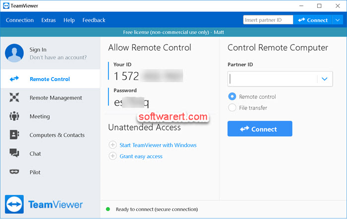 TeamViewer Remote Control for Windows