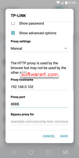 configure http proxy android mobile phone
