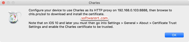 instructions to configure http proxy on your mobile device to use Charles from Mac