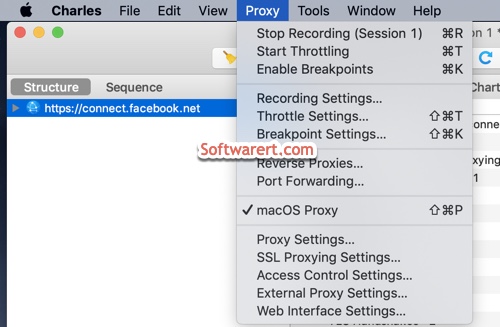 Set Charles as system proxy on Mac