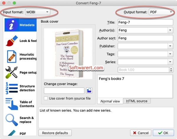 convert mobi books to pdf calibre mac
