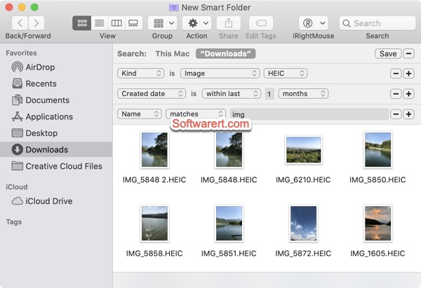 Search duplicate photos using Finder Smart Folder on Mac