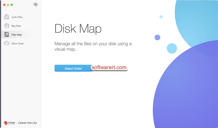 Cleaner One (Lite) for Mac - create disk map