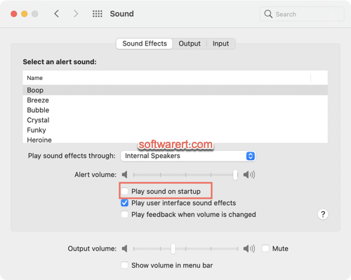 disable the startup sound on Mac Big Sur