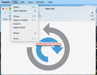 Convert SVG image format using Gapplin on Mac