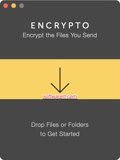 Encrypto for Mac - add files folders