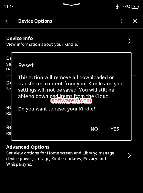 factory reset, hard reset Kindle paperwhilte, restore kindle to factory settings