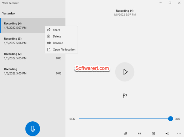 find voice recordings location in Windows 11