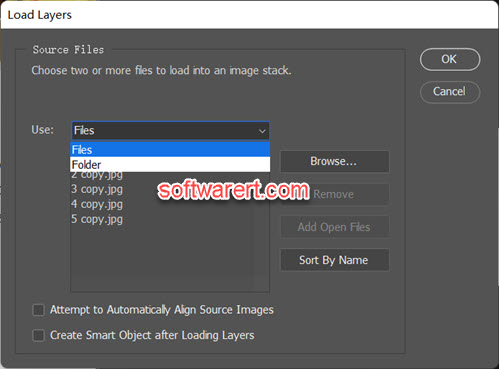 Photoshop for Windows Load Layers