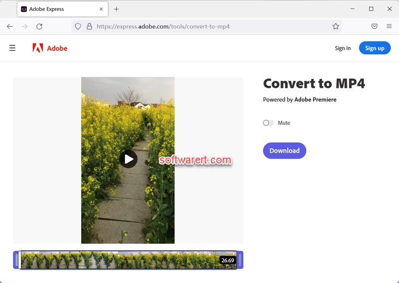 adobe express convert to mp4 - free online video converter - trim, mute, preview, download video to comptuer